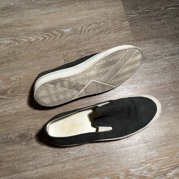 Grey Common Projects Suede Slip-Ons Men's Sneakers - Picture 4 of 4